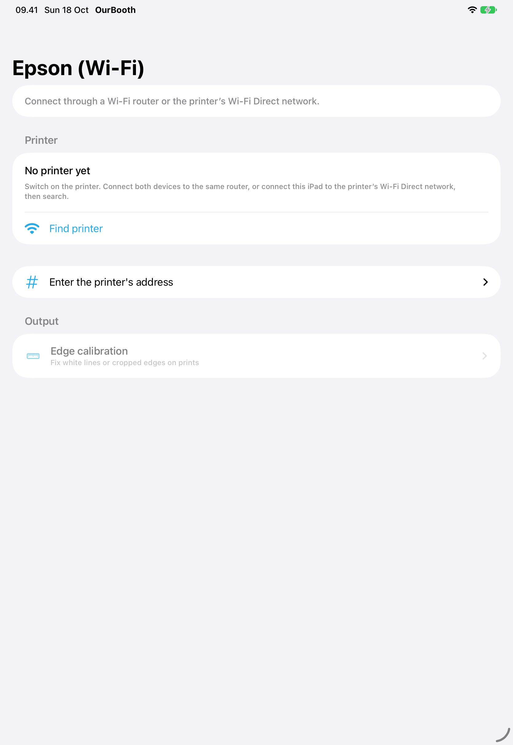 Epson Direct settings
