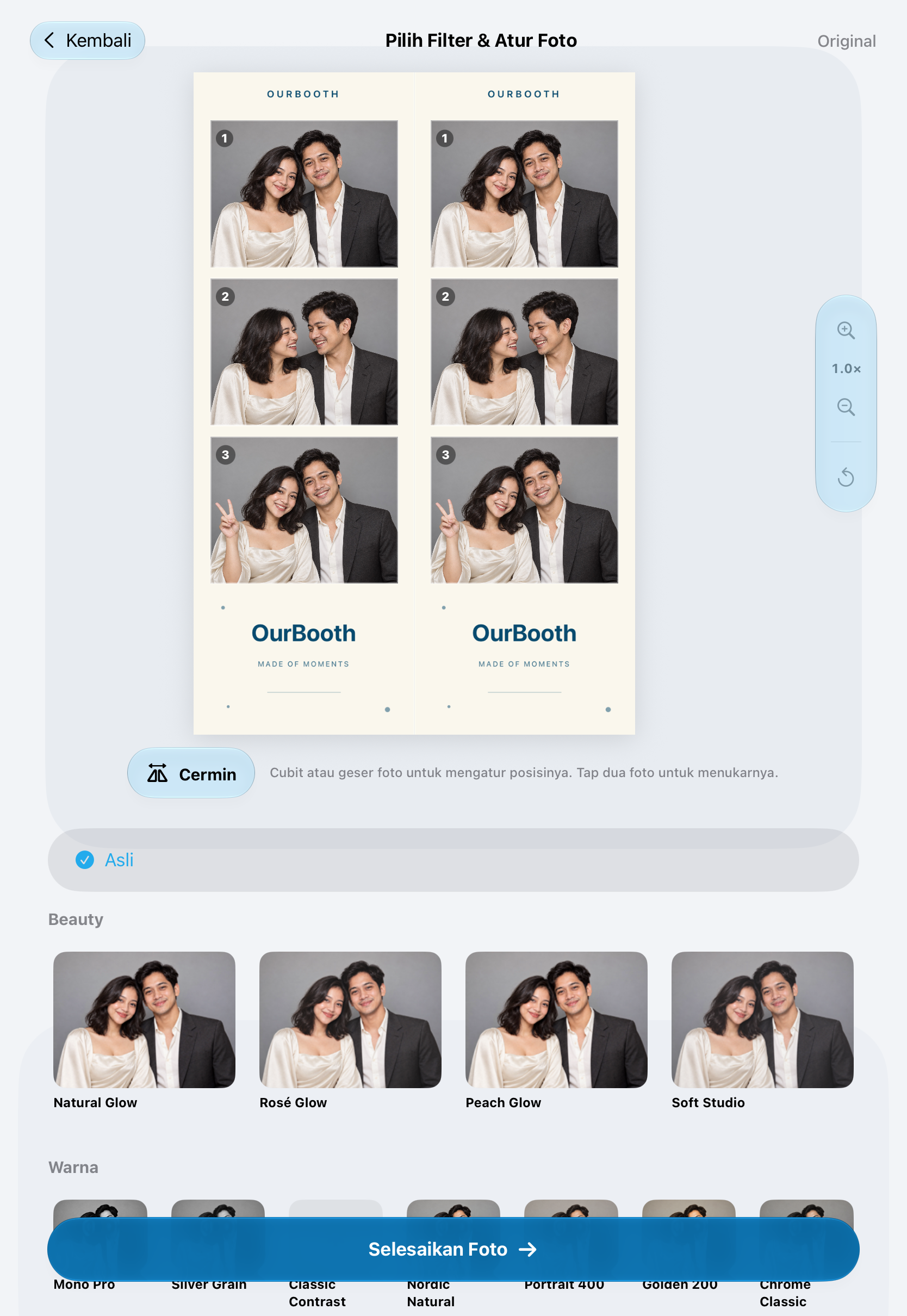 Filter dan penataan iPad