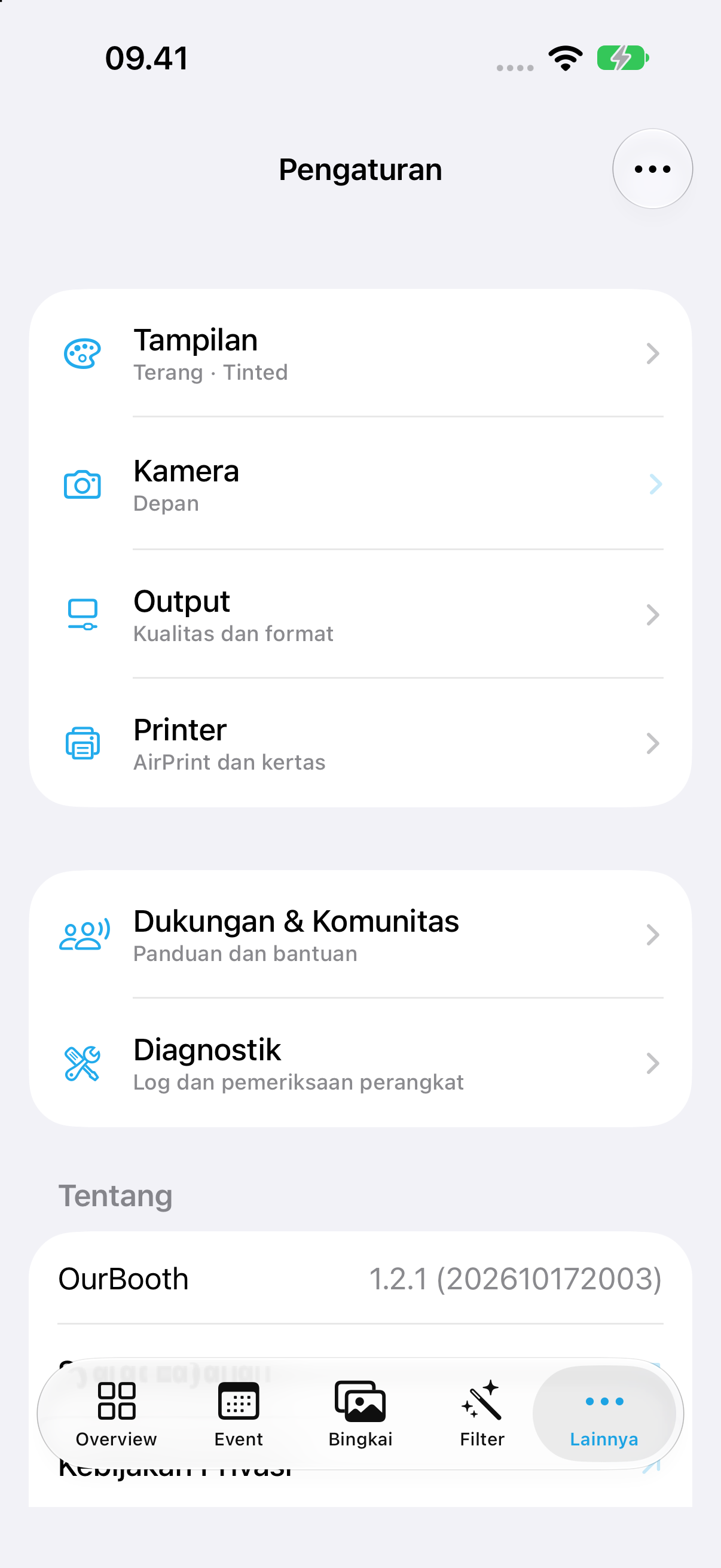 Lainnya dan Pengaturan iPhone